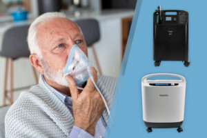Wybór pomiędzy stacjonarnym koncentratorem tlenu VibraCare MQ50 a Philips Oxygenate 5